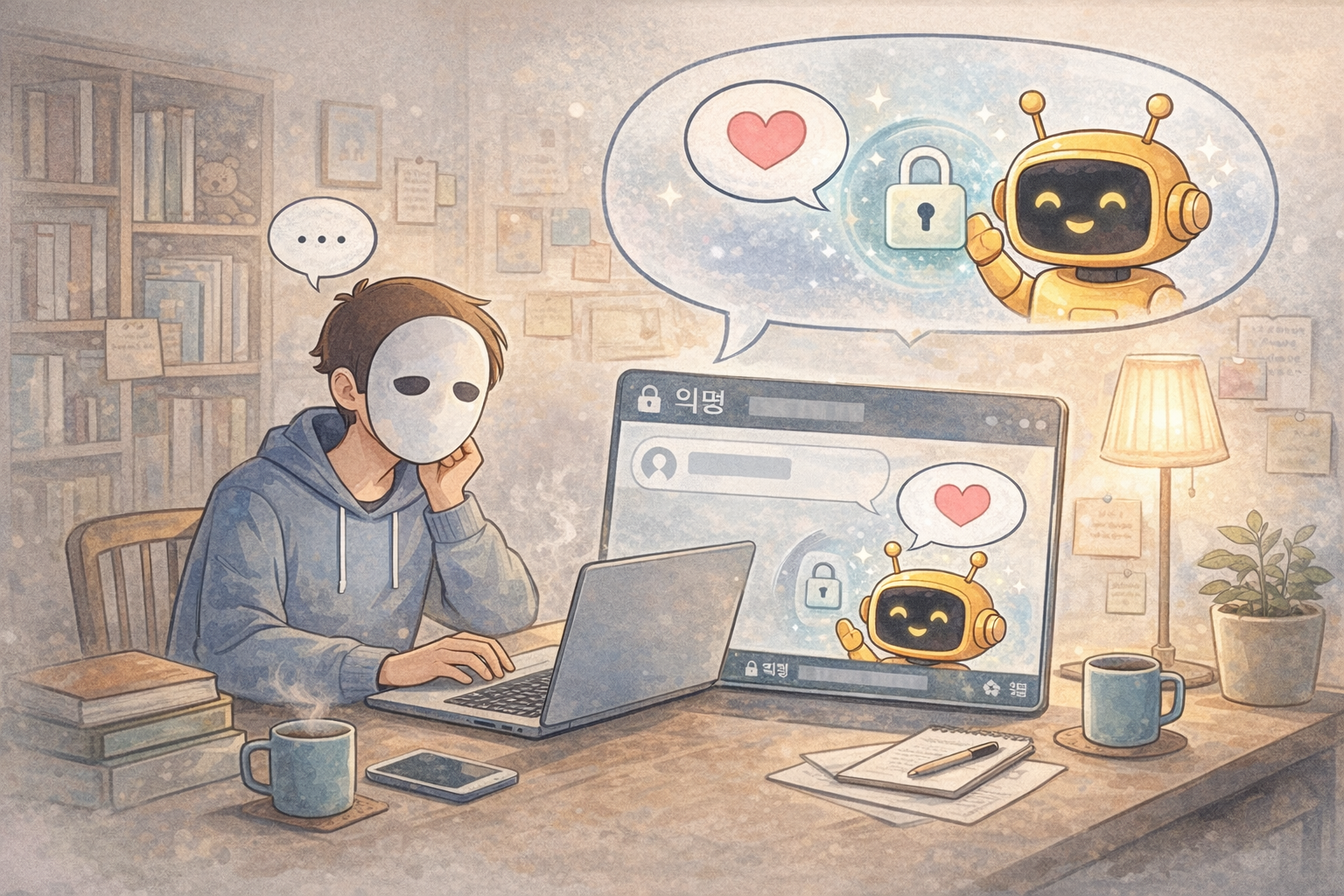 익명으로 AI에게 고민을 털어놓기